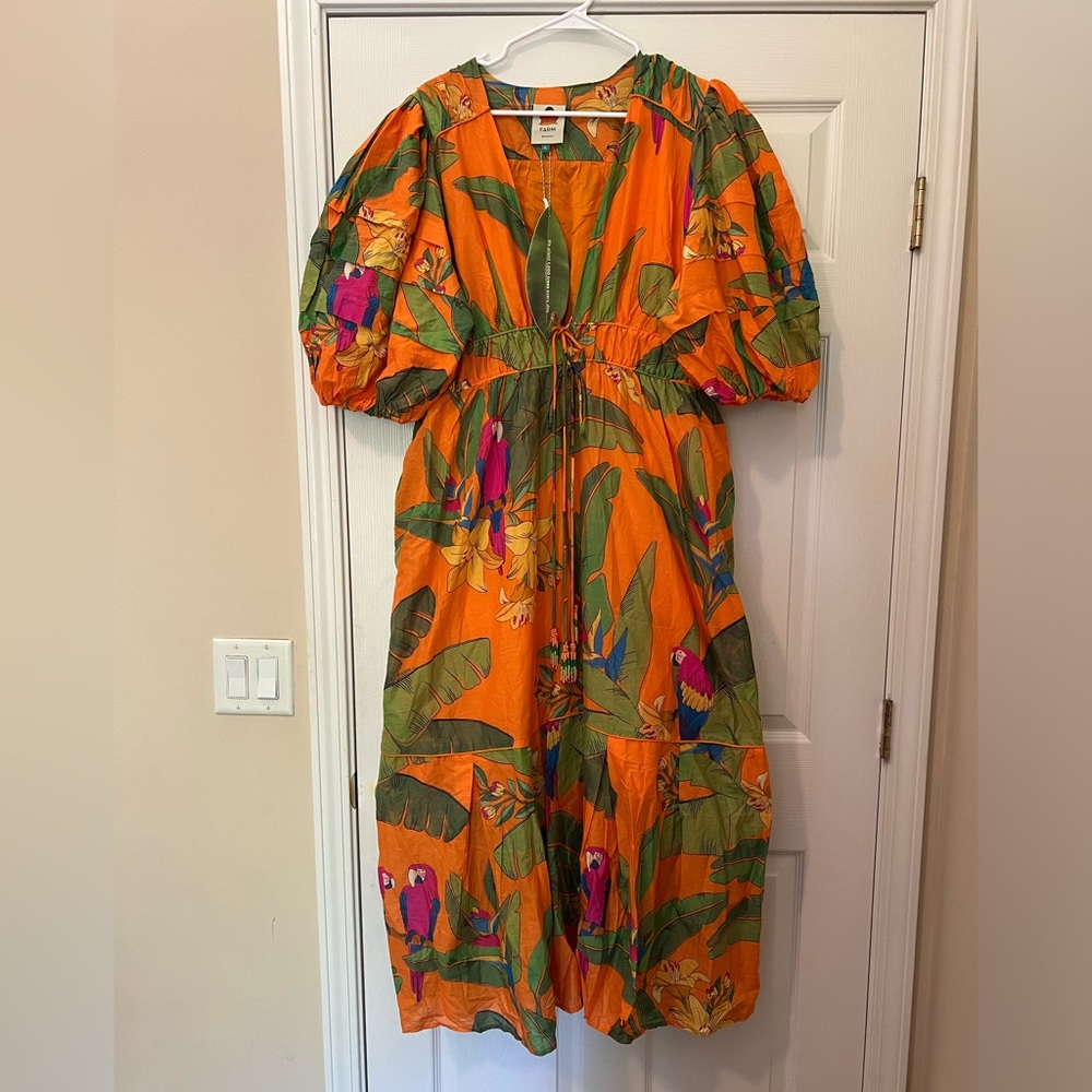 Farm Rio parrot dress